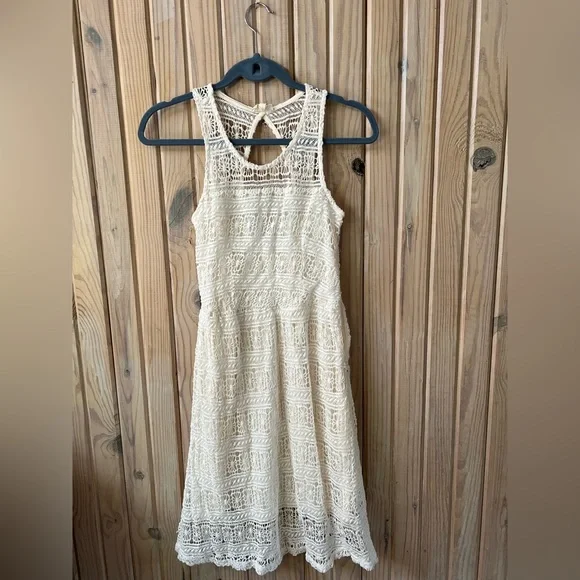 Maison Jules Dresses | Maison Jules Lace Overlay Off White Dress | Color: White | Size: Xs | Danacortes2's Closet